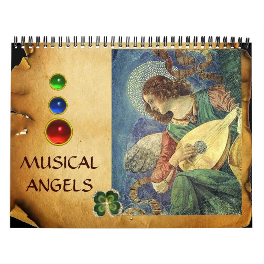 CALENDRIER MURAL ANGELS MUSICAUX COLLECTION D'ART FIN (Protection)