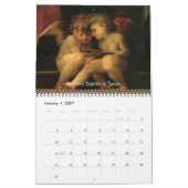 Calendrier Mural Angles Renaissance vintages, Art Antique (Jan 2027)