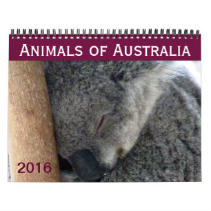 Calendrier Mural animaux australiens 2016