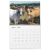 Calendrier Mural Animaux de ferme de vache (Feb 2026)
