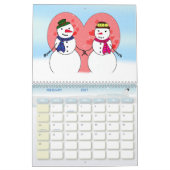 CALENDRIER MURAL ANNÉE NEIGE 'ROND (Feb 2027)