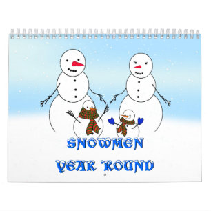 CALENDRIER MURAL ANNÉE NEIGE 'ROND