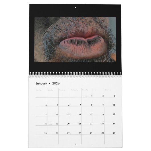 Calendrier Mural Année pendant l'année (Jan 2026)