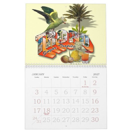 Calendrier Mural année troposphérique (Jan 2027)
