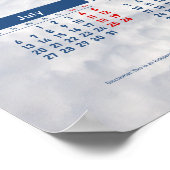 Calendrier Mural Annuel 2026 Poster (Coin)