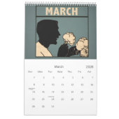 Calendrier Mural Antiquité vintage rasant des annonces d'hommes (Mar 2026)