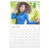Calendrier Mural Ao Dai Vietnam (Mar 2026)