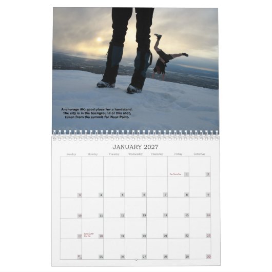 CALENDRIER MURAL APPUIS RENVERSÉS EN ALASKA 2012 (Jan 2027)