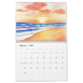 Calendrier mural aquarelle 2025 (Feb 2027)