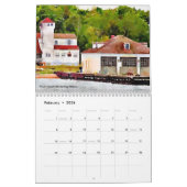 Calendrier Mural Aquarelle de phares du comté de Door (Feb 2026)