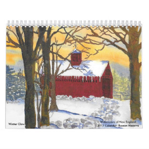 Calendrier Mural Aquarelles du Calendrier-Meserve 2017 de la