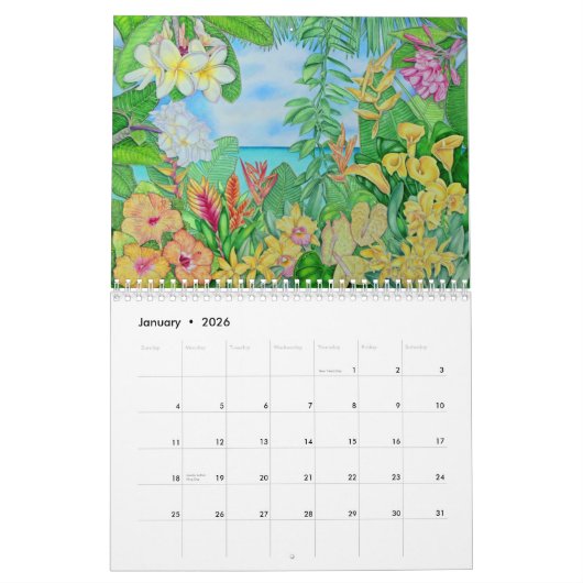 Calendrier Mural Aquarelles par Joel W. Carlson (Jan 2026)