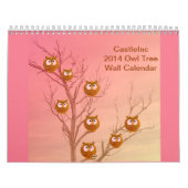 Calendrier Mural Arbre 2014 de hibou (Protection)