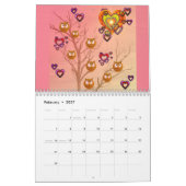 Calendrier Mural Arbre 2014 de hibou (Feb 2027)