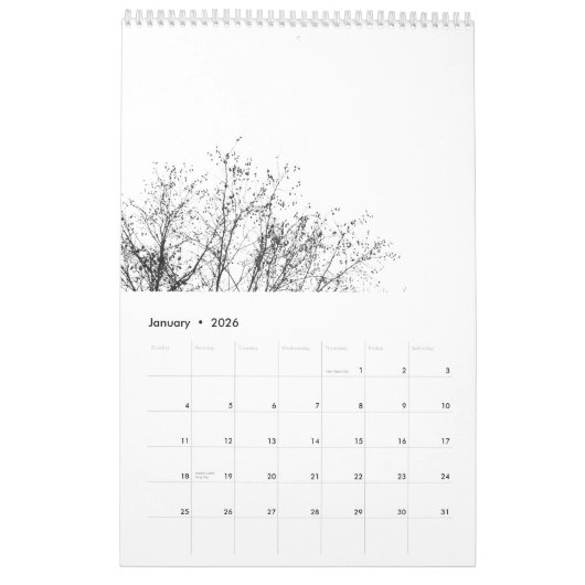 Calendrier Mural architecture (Jan 2026)