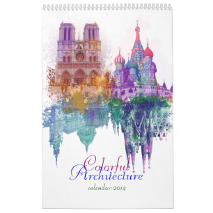 Calendrier Mural Architecture colorée