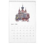 Calendrier Mural Architecture colorée (Mar 2026)