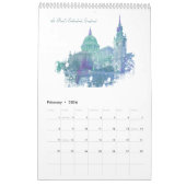 Calendrier Mural Architecture colorée (Feb 2026)
