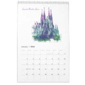 Calendrier Mural Architecture colorée (Jan 2026)