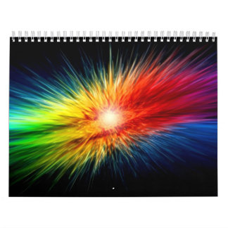 Calendrier Mural Arrière - plan d'arc-en-ciel de l'espace