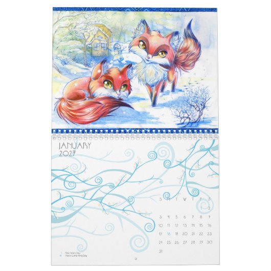 Calendrier Mural Art 2014 d'Anime (Jan 2027)