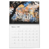 Calendrier Mural Art abstrait de belle peinture du paysage 2017 (Feb 2027)