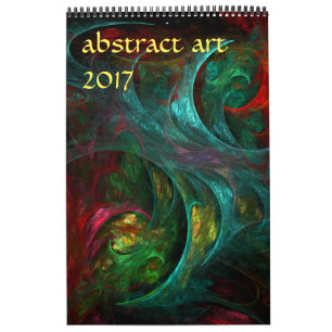 Calendrier Mural Art Abstrait moderne 2017