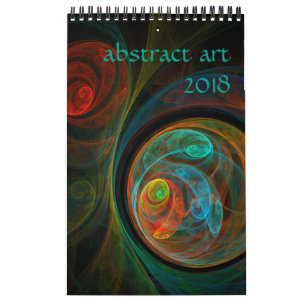 Calendrier Mural Art Abstrait moderne 2018