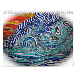 Calendrier Mural Art Calenar de vague d'amour