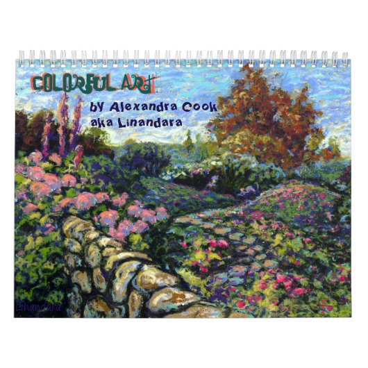 Calendrier Mural Art coloré par Alexandra Cook aka Linandara (Protection)