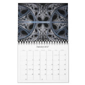 Calendrier Mural Art de fractale de Liz Molnar (Jan 2027)