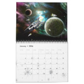 Calendrier Mural Art de l'espace (Jan 2026)