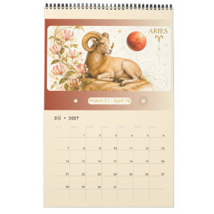 Calendrier mural Art Nouveau zodiaque 2027