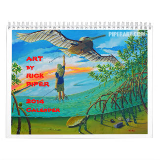 Calendrier Mural Art par le joueur de pipeau de Rick 2014 - 11""