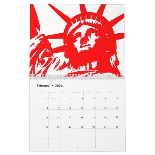 Calendrier Mural Art pop (Feb 2026)