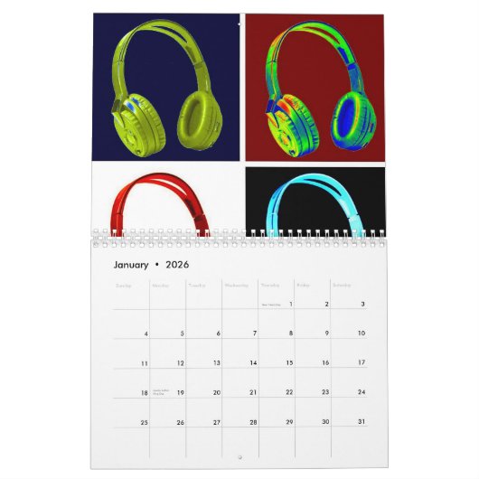 Calendrier Mural Art pop (Jan 2026)