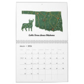 Calendrier Mural Art populaire d'histoire de l'Oklahoma par Laura (Mar 2026)