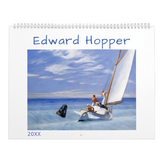Calendrier mural artistique Edward Hopper (Protection)