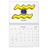 Calendrier Mural ASTRAL LABYRINTH GOLD ZODIAC CHART Astrologie (Feb 2027)