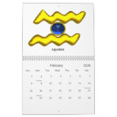 Calendrier Mural ASTRAL LABYRINTH GOLD ZODIAC CHART Astrologie (Feb 2026)