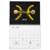 Calendrier Mural ASTRAL LABYRINTH GOLD ZODIAC CHART Astrologie (Mar 2026)