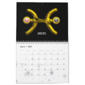 Calendrier Mural ASTRAL LABYRINTH GOLD ZODIAC CHART Astrologie (Mar 2027)