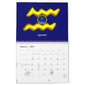 Calendrier Mural ASTRAL LABYRINTH GOLD ZODIAC CHART Astrologie (Feb 2027)