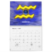 Calendrier Mural ASTRAL LABYRINTH GOLD ZODIAC CHART Astrologie (Feb 2027)