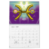 Calendrier Mural ASTRAL LABYRINTH GOLD ZODIAC CHART Astrologie (Mar 2027)