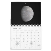 Calendrier Mural Astronomie d'espace de planètes de système solaire (Feb 2027)