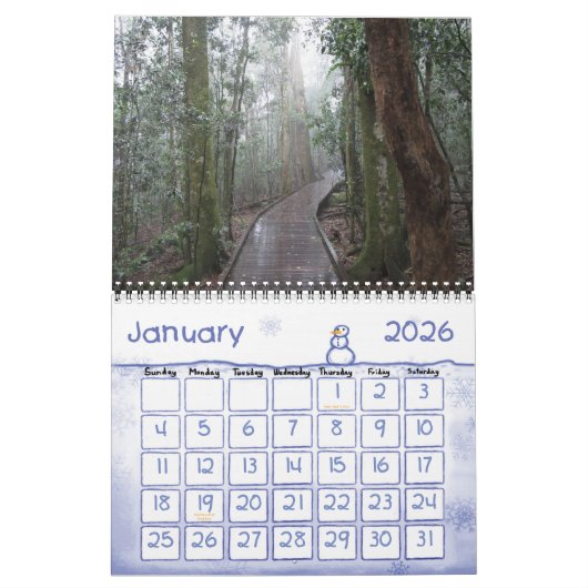 Calendrier Mural Australie (Jan 2026)