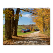 Calendrier Mural Automne au Vermont - 2015 (Protection)