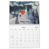 Calendrier Mural autour de la Suisse en 12 mois (Mar 2026)
