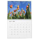 Calendrier mural avec fleurs (Mar 2026)
